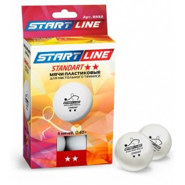 Мячи для настольного тенниса Start line Standart 2* New (6 шт)