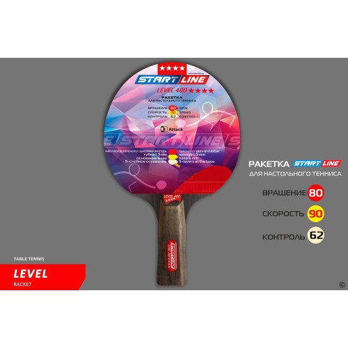 Теннисная ракетка Start line Level 400 (анатомическая)