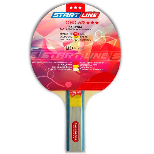 Теннисная ракетка Start line Level 300 (прямая)