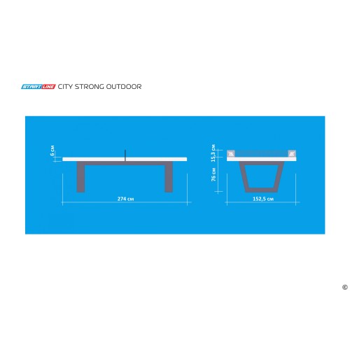 Теннисный стол Start line City Strong Всепогодный
