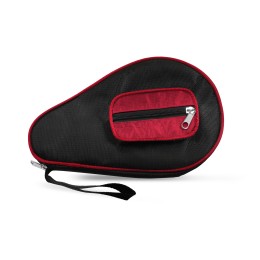 Чехол для теннисной ракетки красный с карманом