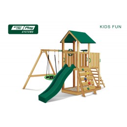 Детский городок KIDS FUN эконом (Крыша и горка зеленые)