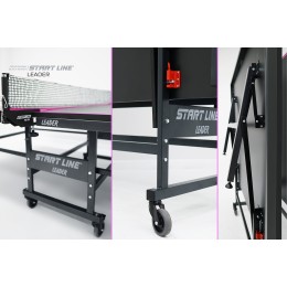 Стол теннисный Leader Black без сетки