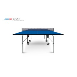 Теннисный стол Start line Olympic Синий с сеткой и чехлом для ракеток и мячей