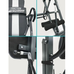 Инверсионный стол TRACTION серо-серебристый с подушкой