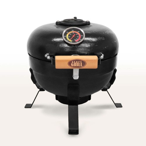 Портативный керамический гриль SG12 PRO TRAVELLER, 30,5 см/12 дюймов (черный)