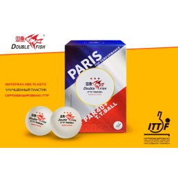 Мячи для настольного тенниса Double Fish PAR40+ 3*** (paris(6 шт/упак.) р-р.40+