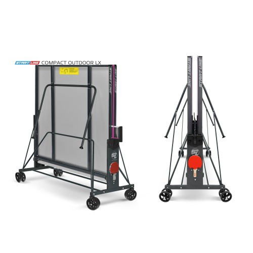 Стол теннисный Start Line Compact-2 LX Всепогодный Black с сеткой