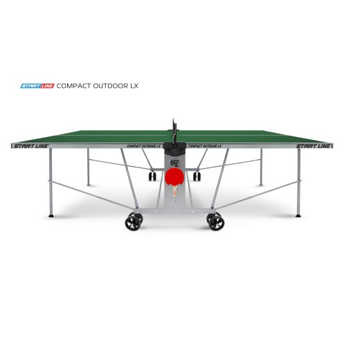Стол теннисный Start Line Compact-2 LX Всепогодный Зелёный NEW с сеткой