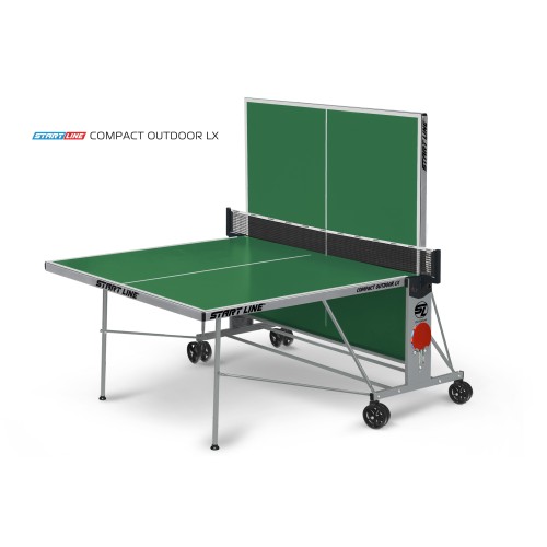Стол теннисный Start Line Compact-2 LX Всепогодный Зелёный NEW с сеткой