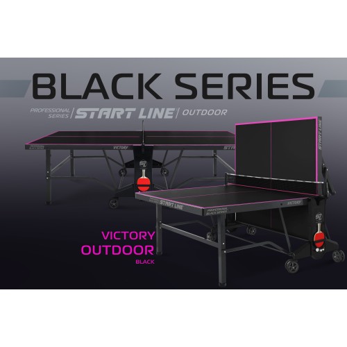 Стол теннисный Start line VICTORY 6 Всепогодный Black с сеткой