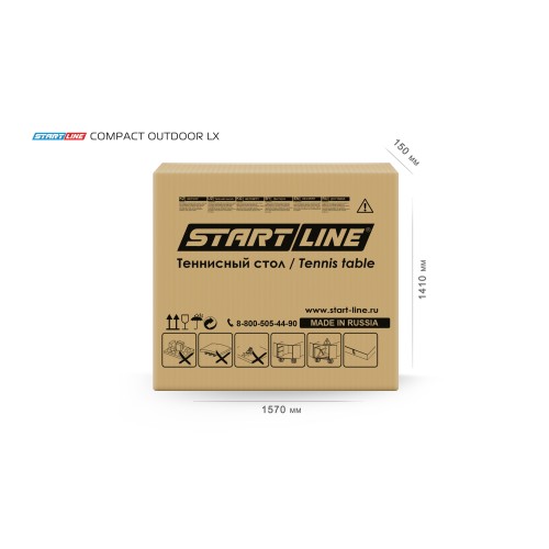 Стол теннисный Start Line Compact-2 LX Всепогодный Зелёный NEW с сеткой