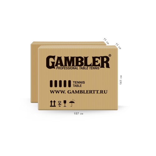 Стол теннисный GAMBLER GRAPHITE 6 Всепогодный с сеткой