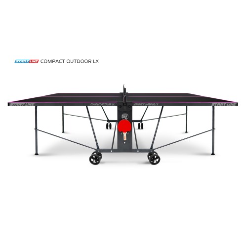 Стол теннисный Start Line Compact-2 LX Всепогодный Black с сеткой