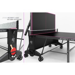 Стол теннисный Start line VICTORY 6 Всепогодный Black с сеткой