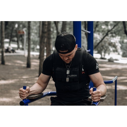 Жилет-утяжелитель Hard Training дико FILIPPOV 18 кг (черный)