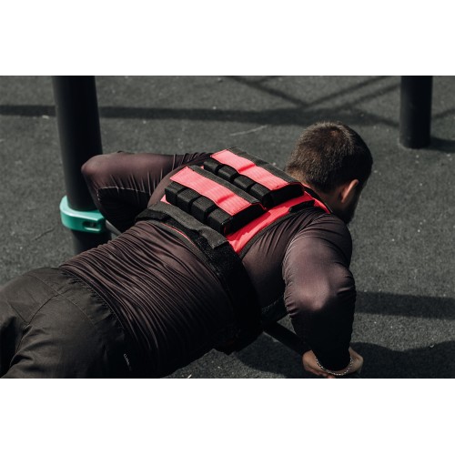 Жилет-утяжелитель Hard Training дико FILIPPOV 18 кг (красный)