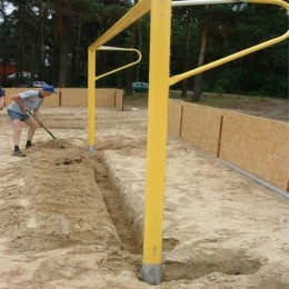 Ворота со стаканами для пляжного футбола 5,5х2,2м d-76мм (2 шт)