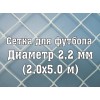 Сетка для юниорских ворот, нить 2,2 мм (2x5м) (2 шт)