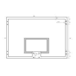 Щит баскетбольный из закаленного стекла