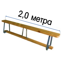 Скамья гимнастическая 1.5-4 м на металлических ножках