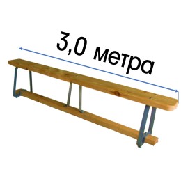 Скамья гимнастическая 1.5-4 м на металлических ножках