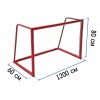 Ворота тренировочные цельносварные для хоккея 120x80x60 см (2 шт)
