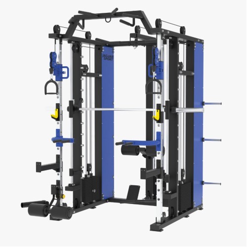 Многофункциональный тренажер с машиной Смита JAGUAR-SPORT JS-C-86 (Чёрный цвет), Стек 68x2 кг