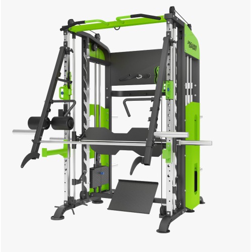 Многофункциональный тренажер с машиной Смита JAGUAR-SPORT JS-C-90 (Чёрный цвет), Стек 100 кг