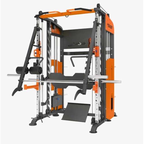 Многофункциональный тренажер с машиной Смита JAGUAR-SPORT JS-C-90 (Чёрный цвет), Стек 100 кг