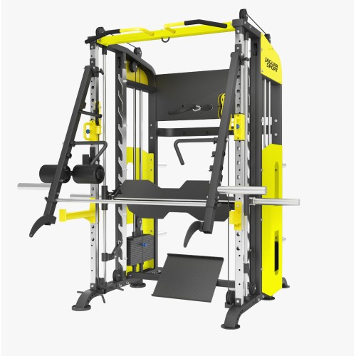 Многофункциональный тренажер с машиной Смита JAGUAR-SPORT JS-C-90 (Чёрный цвет), Стек 100 кг