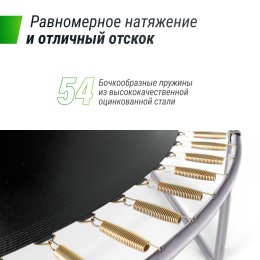 Батут UNIX Line SUPREME BASIC 3.05 м (10 ft) (Green) с внутренней сеткой и лестницей