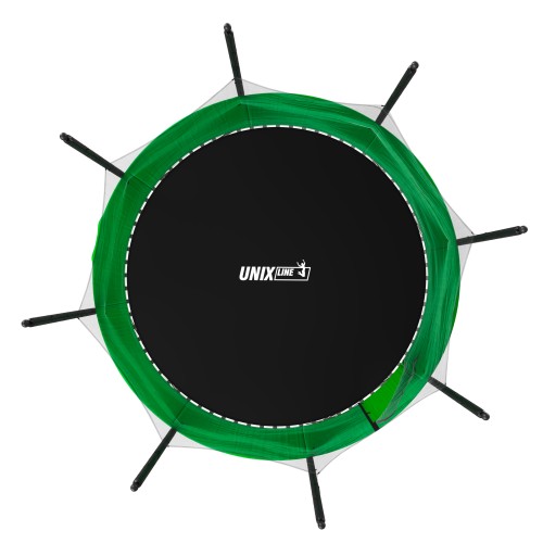 Батут UNIX Line Simple 3.66 м (12 ft inside) Green с внутренней сеткой