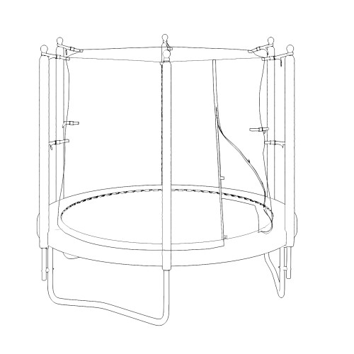 Батут UNIX Line Simple 2.44 м (8 ft inside) Color с внутренней сеткой