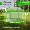 Батут UNIX Line 4.27 м (14 ft) UFO Green с внутренней сеткой и лестницей