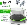 Батут UNIX Line 3.05 м (10 ft) UFO Green с внутренней сеткой и лестницей