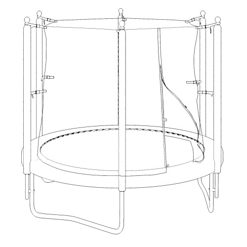 Батут UNIX Line Simple 2.44 м (8 ft inside) Green с внутренней сеткой