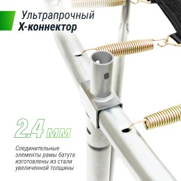 Батут UNIX Line SUPREME BASIC 3.05 м (10 ft) (Green) с внутренней сеткой и лестницей