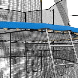 Батут UNIX Line Classic 4.27 м (14 ft inside) с внутренней сеткой и лестницей