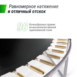 Батут UNIX Line SUPREME BASIC 4.88 м (16 ft) (Green) с внутренней сеткой и лестницей