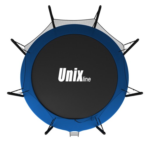 Батут UNIX Line Classic 1.83 м (6 ft inside) с внутренней сеткой и лестницей