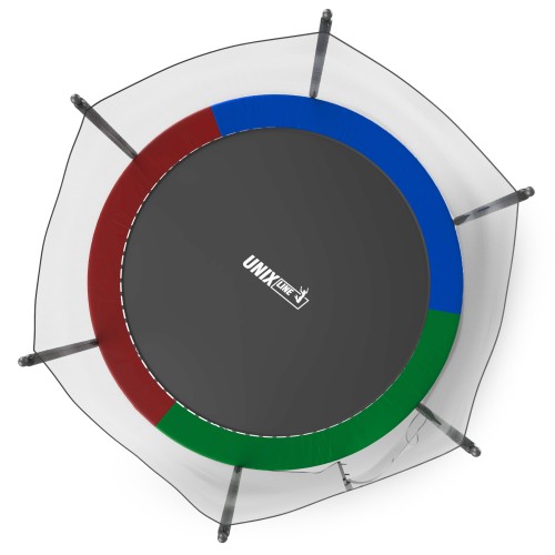 Батут UNIX Line Simple 3.05 м (10 ft outside) Color с внутренней сеткой