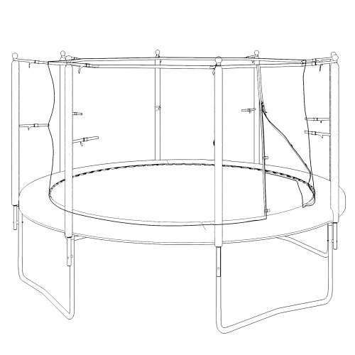 Батут UNIX Line Simple 3.66 м (12 ft inside) Green с внутренней сеткой