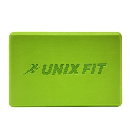 Блок для йоги и фитнеса UNIX Fit (200 г) 23 х 15 х 7 см, 1 шт, зеленый