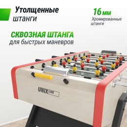 Игровой стол UNIX Line Футбол - Кикер (140х70 см) Light Wood
