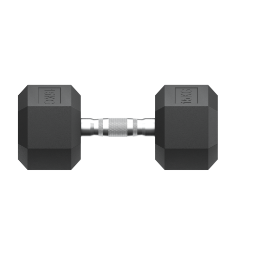 Гантель гексагональная UNIX Fit обрезиненная 15 кг / 1 шт.