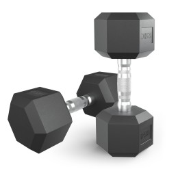 Гантель гексагональная UNIX Fit обрезиненная 12,5 кг, 2 шт.