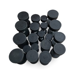 Гантель UNIX Fit PRO круглая обрезиненная 2.5-50 кг / шт.