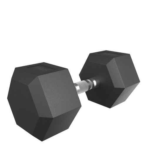 Гантель гексагональная UNIX Fit обрезиненная 25 кг, 2 шт.
