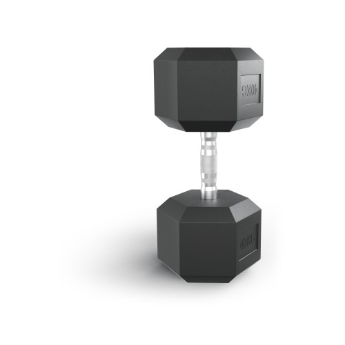 Гантель гексагональная UNIX Fit обрезиненная 40 кг / 1 шт.